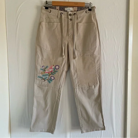 Sundance Ariel Embroidered Pants Size P4 - Picture 2 of 11